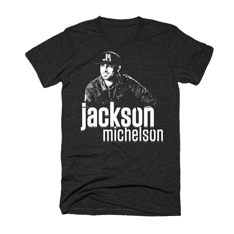 JM name logo photo black tee Jackson Michelson